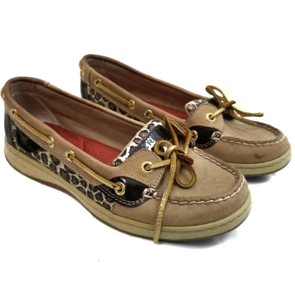 Sperry Top Siders Angelfish Leopard Boat Shoes